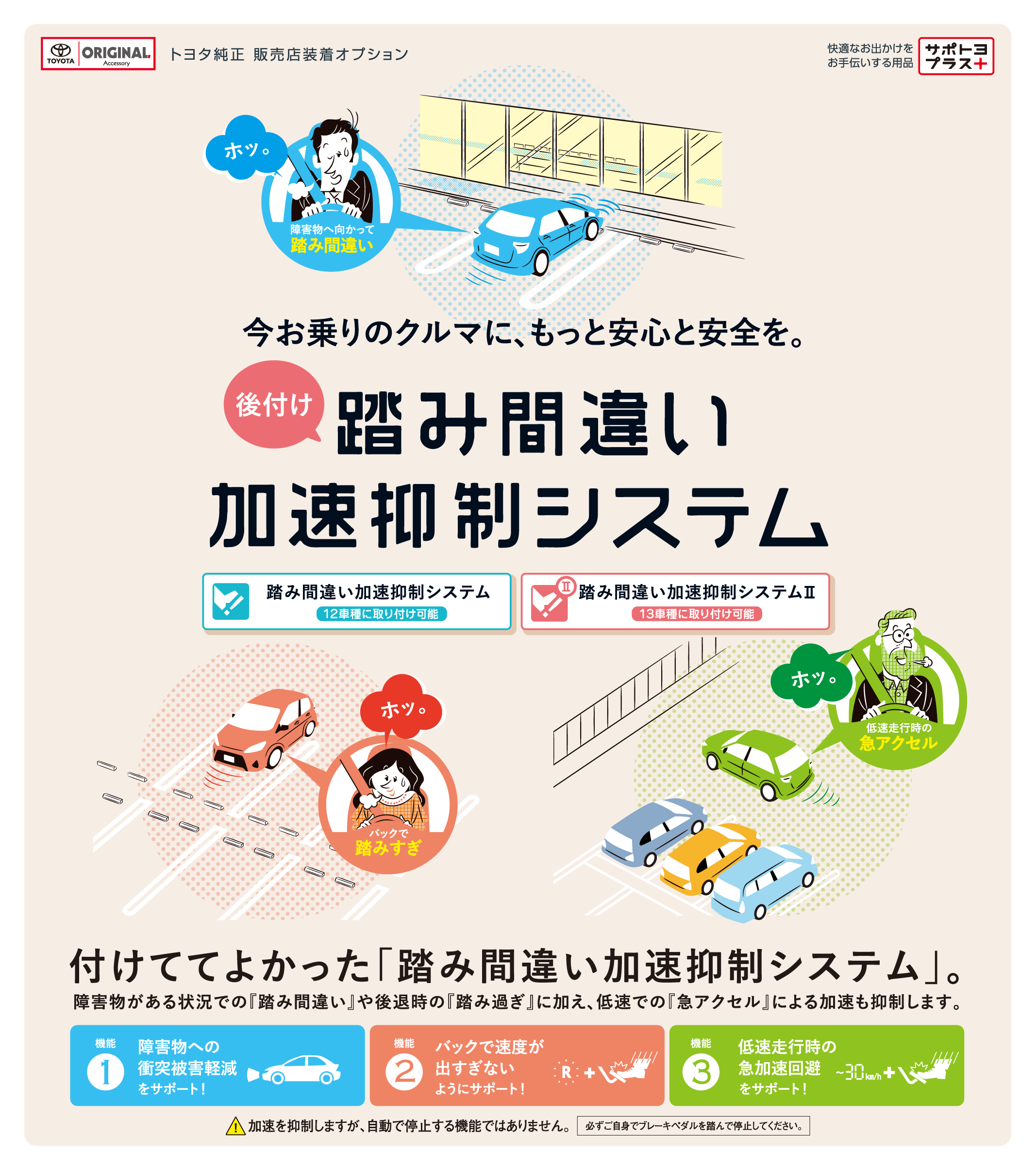 踏み間違い加速抑制システム | 広島トヨタ自動車株式会社